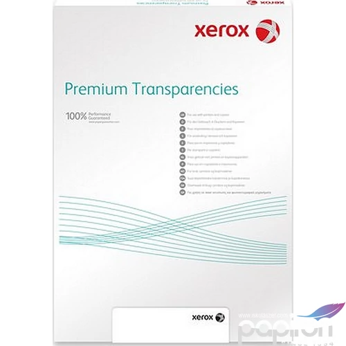 Írásvetitő fólia A4 XEROX fek.-feh. másolóba, lézernyomtató 100lap Prezentáció XEROX 003R98198