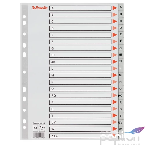 Regiszter Esselte A-Z műanyag A-Z A4 Esselte