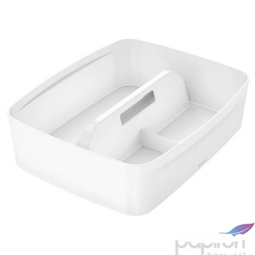 Rendszerező tálca Leitz fogantyúval, nagy, MyBox, fehér E53220001