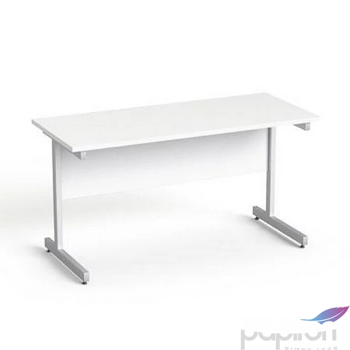 Íróasztal szürke fémlábbal 140x70cm MAYAH Freedom SV-26 fehér