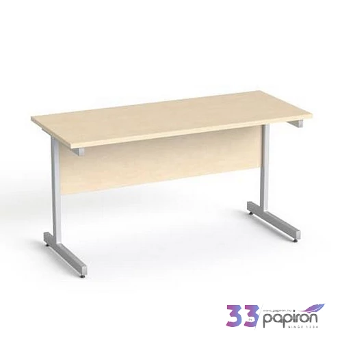Íróasztal szürke fémlábbal 140x70cm MAYAH Freedom SV-26 juhar