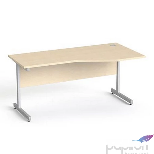Íróasztal íves jobbos szürke fémlábbal 160x80cm MAYAH Freedom SV-29 juhar