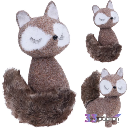 Plüss Róka figura farokkal 15cm 2 féle formában kpm