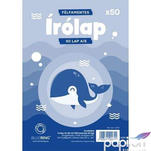 Írólap félfamentes 10-50 külön csomagolással neylon papíros iskolaszezonos termék Bluering