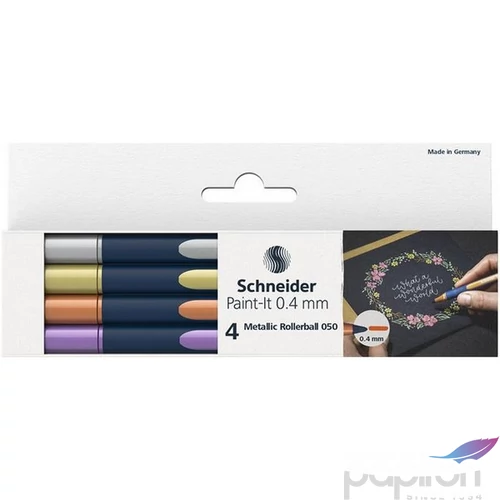 Rollertoll készlet Schneider Metálfényű 0,4 mm, Paint-It 050 4 különböző szín