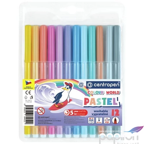 Rostirón COLOUR WORLD PASTEL 12 készlet, pasztell színek 