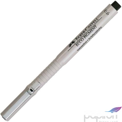 Faber-Castell tűfilc 0,6mm Ecco-Pigment fekete rostiron 166699