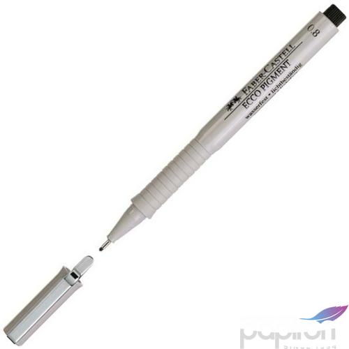 Faber-Castell tűfilc 0,8mm Ecco-Pigment fekete rostiron 166899