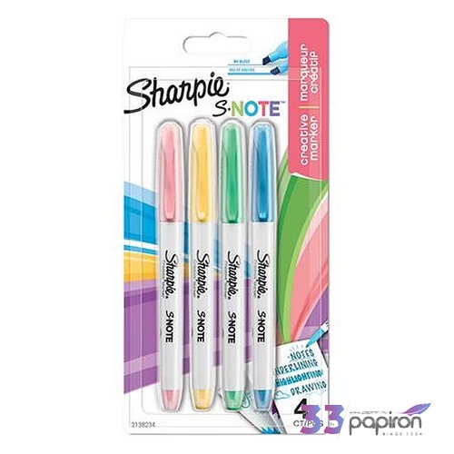 Rostirón készlet vágott '25 SHARPIE S-Note 4 különböző szín