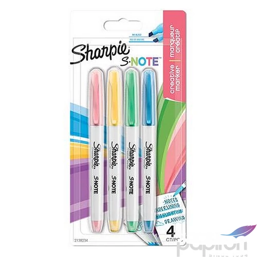 Rostirón készlet vágott '25 SHARPIE S-Note 4 különböző szín