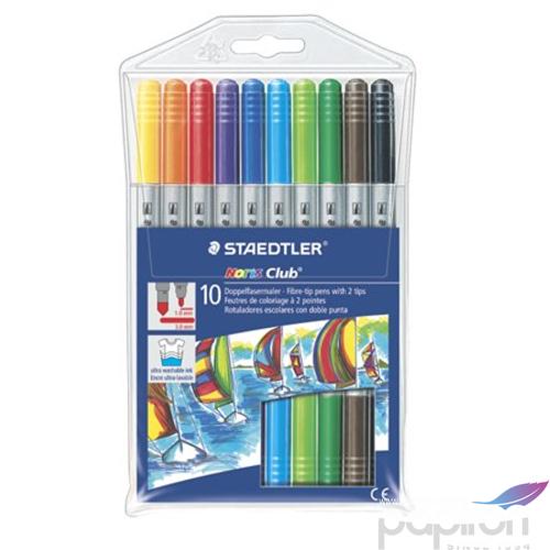 Filckészlet 10 Staedtler Noris Club 1-3mm kétvégű 10színű készlet Írószerek STAEDTLER 320 NWP10