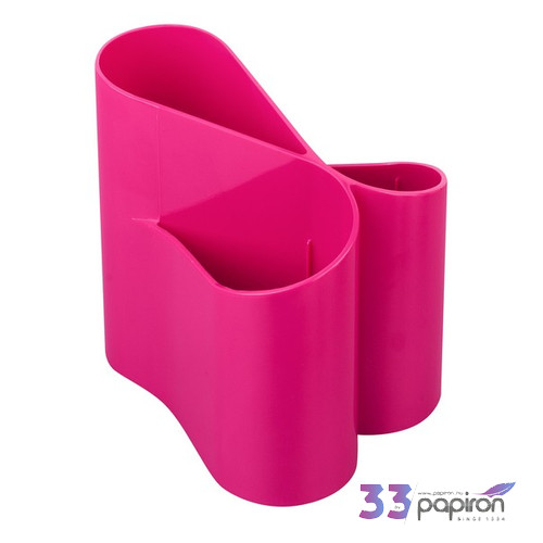 Írószertartó asztali ICO LUX pink rekeszes írószertartó, asztali írószerta
