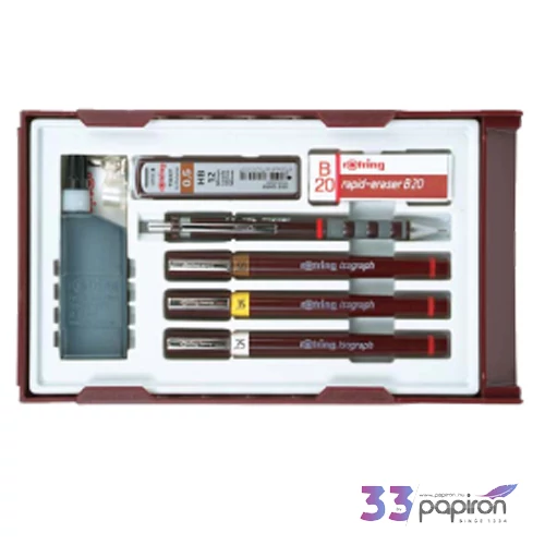 Rotring csőtollkészlet College, 0,2-0,4-0,8mm műszaki célra