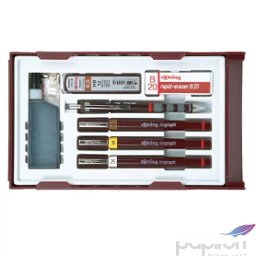 Rotring csőtollkészlet College, 0,2-0,4-0,8mm műszaki célra