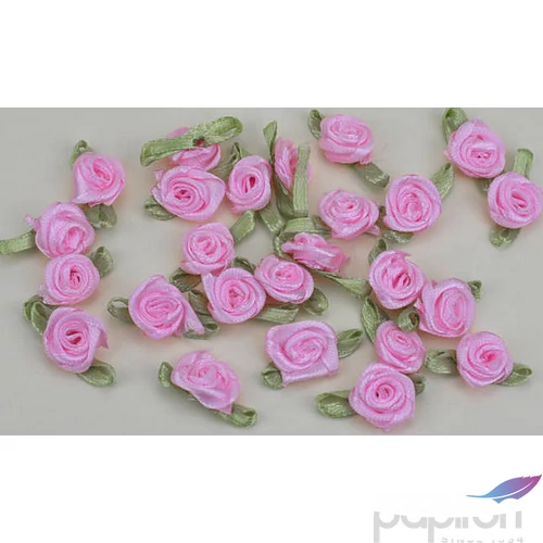 Rózsafej szatén színes intenzív pink (25db/csomag) 