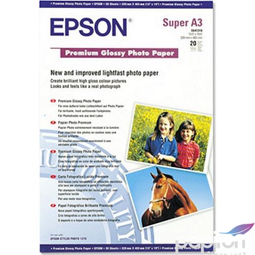 S041316 Fotópapír tintasugaras A3+ 255 g fényes EPSON 20 lap