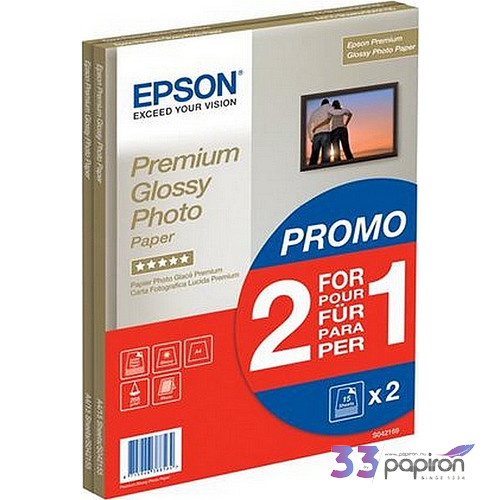 S042169 Fotópapír tintasugaras A4 255 g fényes 2x15 oldal EPSON 30 lap