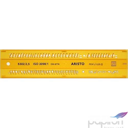 Sablon Aristo Sablon betű - H-PROFIL, 2,5 mm, ITALIC ISO 3098-1 / Din-6776, Schriftform B