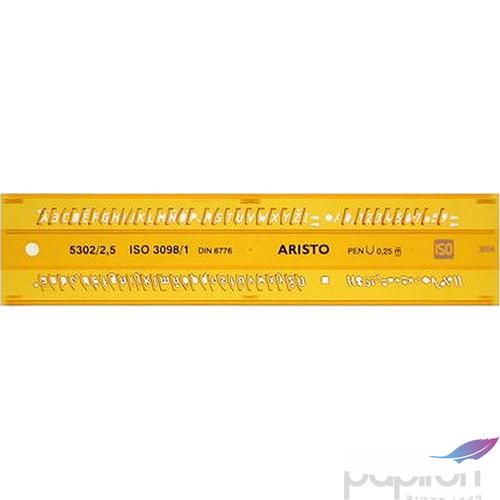 Sablon Aristo Sablon betű - H-PROFIL, 2,5 mm, ITALIC ISO 3098-1 / Din-6776, Schriftform B