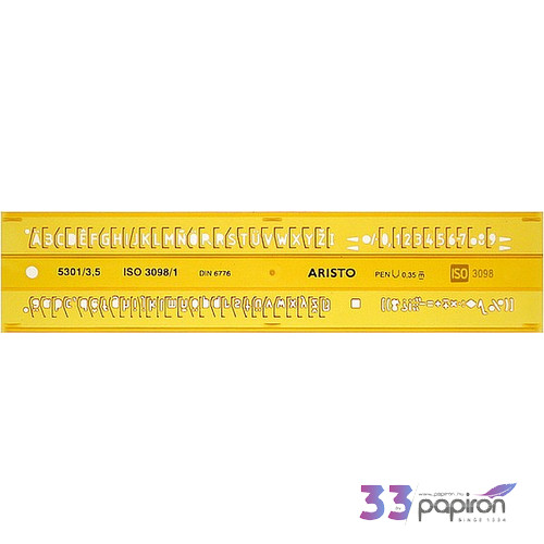 Sablon Aristo Sablon betű - H-PROFIL, 3,5 mm, UPR. ISO 3098-1 / Din-6776, Schriftform B