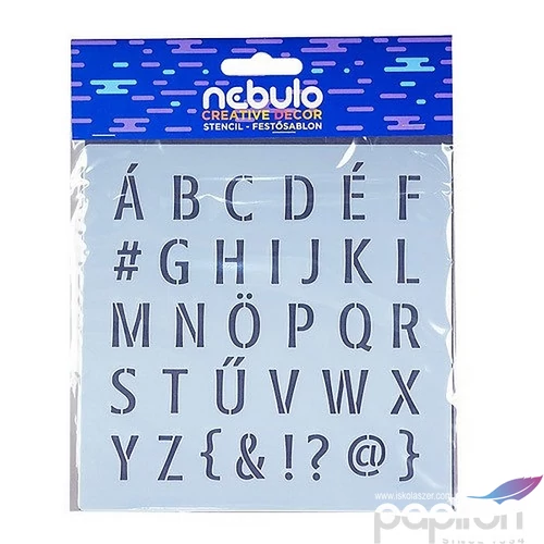 Sablon stencil Betűk 14,5x14,5cm Nebulo Dekor MSL-BT-14,5X14,5
