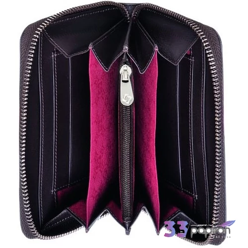 Samsonite pénztárca bőr ISLAND Rhode Goods kollekció 4kártya L. Wallet zipzáraszáros+apró Around M