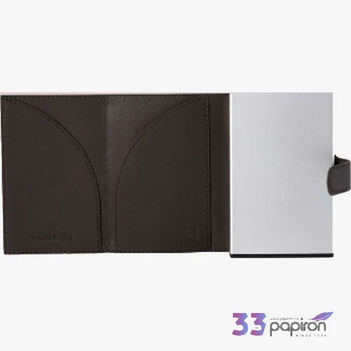 Samsonite bankkártya tartó Alu Fit 202 - Slide-Up Wallet 133890/1251-Dark Brown