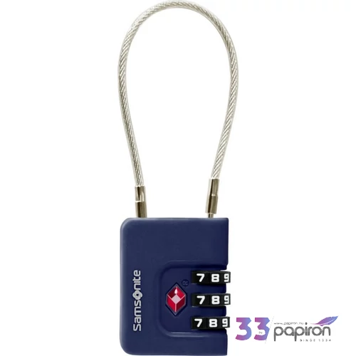 Samsonite biztonsági lakat '25 Ta Revolution Cablelock 3 Dial Tsa 155576/1549-Midnight Blue