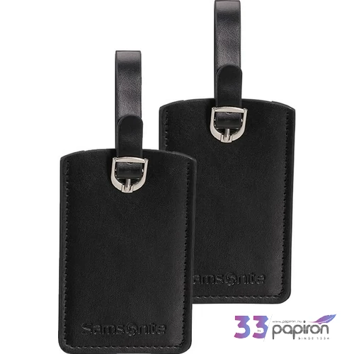 Samsonite bőröndcímke rectangle Luggage tag x2 121307/1041 Fekete