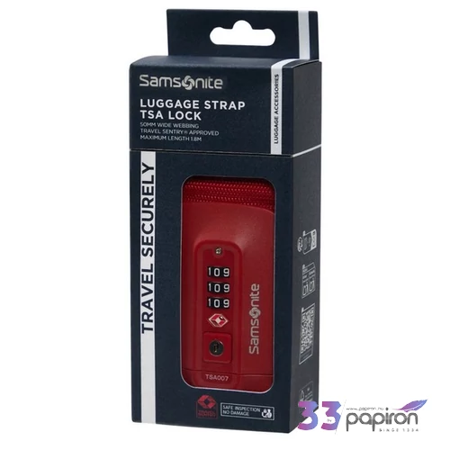 Samsonite bőröndszíj Ta Revolution Luggage Strap/Tsa Lock 155591/1726-Red
