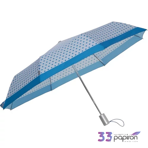 Samsonite esernyő 25' Alu Drop S Safe 3 Sect. Auto O/C 108966/A726-Blue Dots