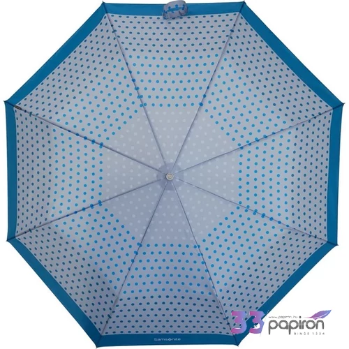 Samsonite esernyő 25' Alu Drop S Safe 3 Sect. Auto O/C 108966/A726-Blue Dots