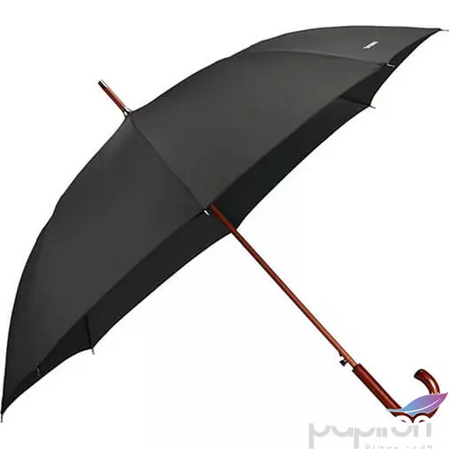 Samsonite esernyő automata WOOD Classic S / STICK Man auto open 108980/1041 - Black, fekete CK3x09002