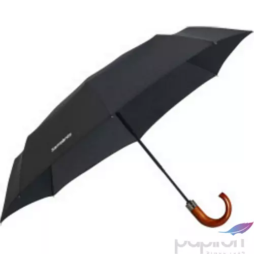 Samsonite esernyő WOOD Classic S 3 sect. auto O/C CROOK 108978/1041 Fekete/
