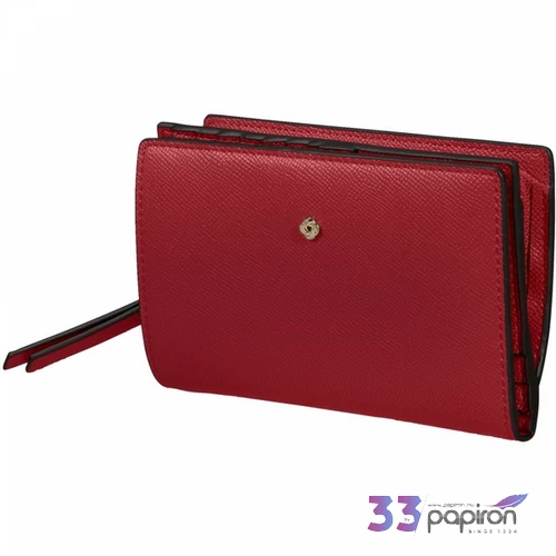 Samsonite Női pénztárca 340 - W 12Cc+Zip Ext Dark Red-147960/1267