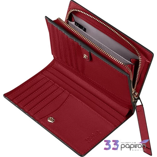 Samsonite Női pénztárca 340 - W 12Cc+Zip Ext Dark Red-147960/1267