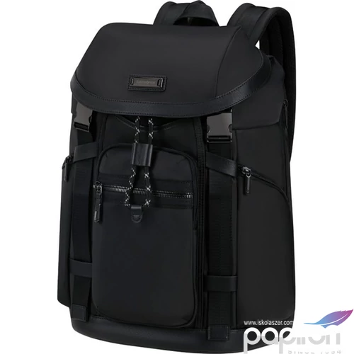 Samsonite utazótáska Relyon Backpack M 15.6"+Flap 153267/1041-Black