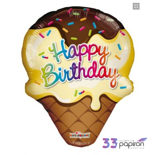 Party fólialufi Happy Birthday fagyi 14inch/35cm Fólia Léggömb+hélium