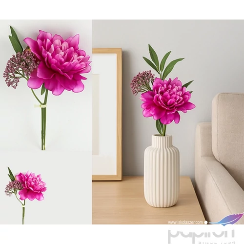 Selyemvirág - művirág 21cm pink viágcsokor 5x10x21cm SDDST5 élethű