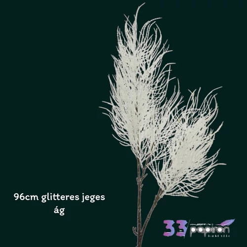 Selyemvirág - művirág 24' jeges fehér ág 30cmx15cmx96cm sdkae