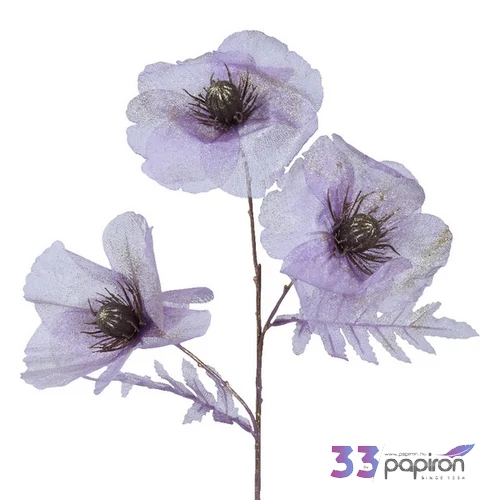 Selyemvirág művirág 24' Lila-pipacs 13cmx19cmx76cm sdkae