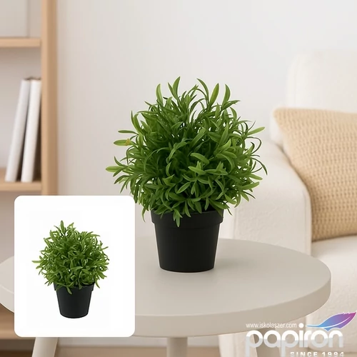 Selyemvirág - művirág 25cm buxus cseréppben zöld15x15x25cm SDDST5 élthű