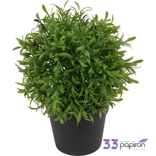 Selyemvirág művirág 25cm buxus cseréppben zöld15x15x25cm DST5 élthű