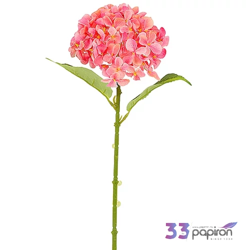 Selyemvirág művirág 40cm hydrangea aletta rózsaszín 14x14x40cm DST5 hortenzia élethű
