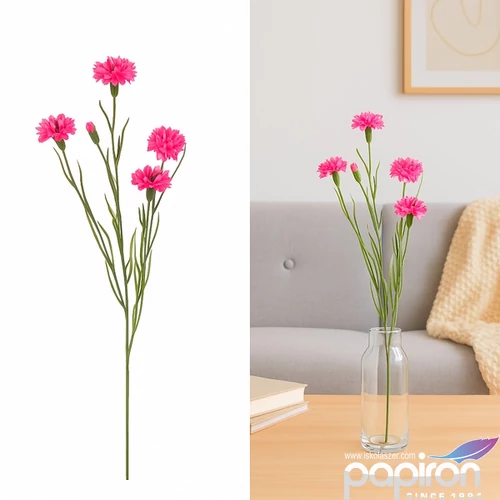 Selyemvirág - művirág 70cm Centaurea rózsaszín12x12x70cm SDDST5 búzavirág élethű
