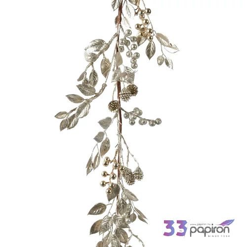 Selyemvirág - művirág girland 1,5m glitteres 5cmx10cmx150cm sdkae