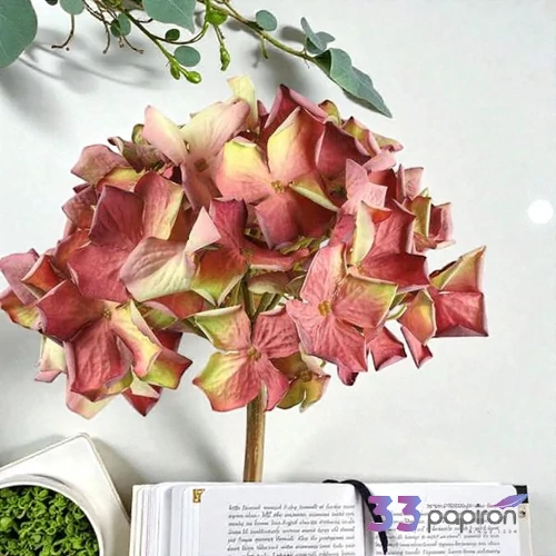 Selyemvirág művirág hortenzia Hydrangea rd L pink 65cm Holland DST53
