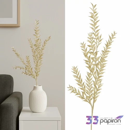 Selyemvirág művirág pezsgő Ruscus metallic champagne DST53 prémium kategóriás virág
