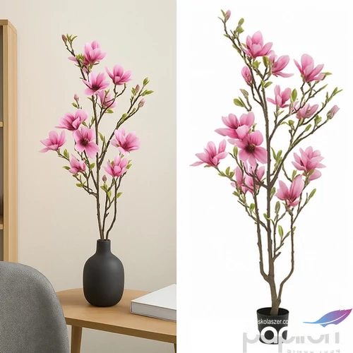 Selyemvirág magnólia fa 150cm magnolia rózsaszín 80x80x150cm SDDST5 élthű