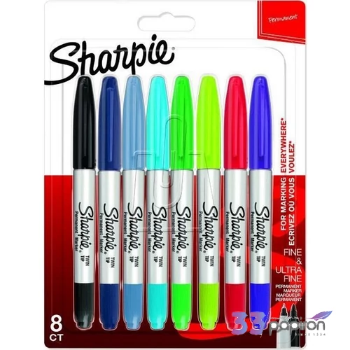 Sharpie Alkoholos marker készlet, 0,5/0,9 mm, kétvégű, Sharpie 
